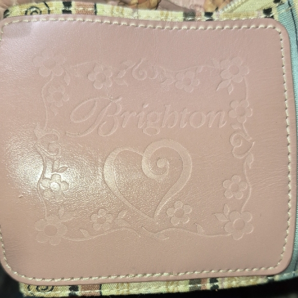 Vintage Brighton Leili Dusty Rose Pink Straw Leather Woven Handbag - Picture 13 of 13